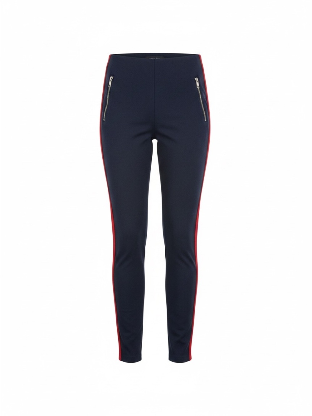 rag & bone Navy Ankle Pants with Red Side Stripe
